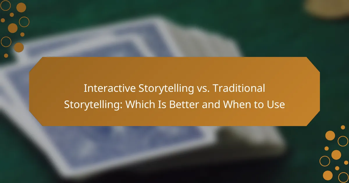 Interactive Storytelling vs. Traditional Storytelling: Which Is Better and When to Use