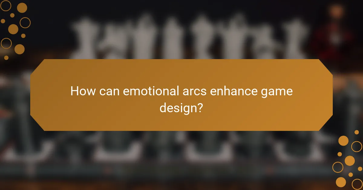 How can emotional arcs enhance game design?