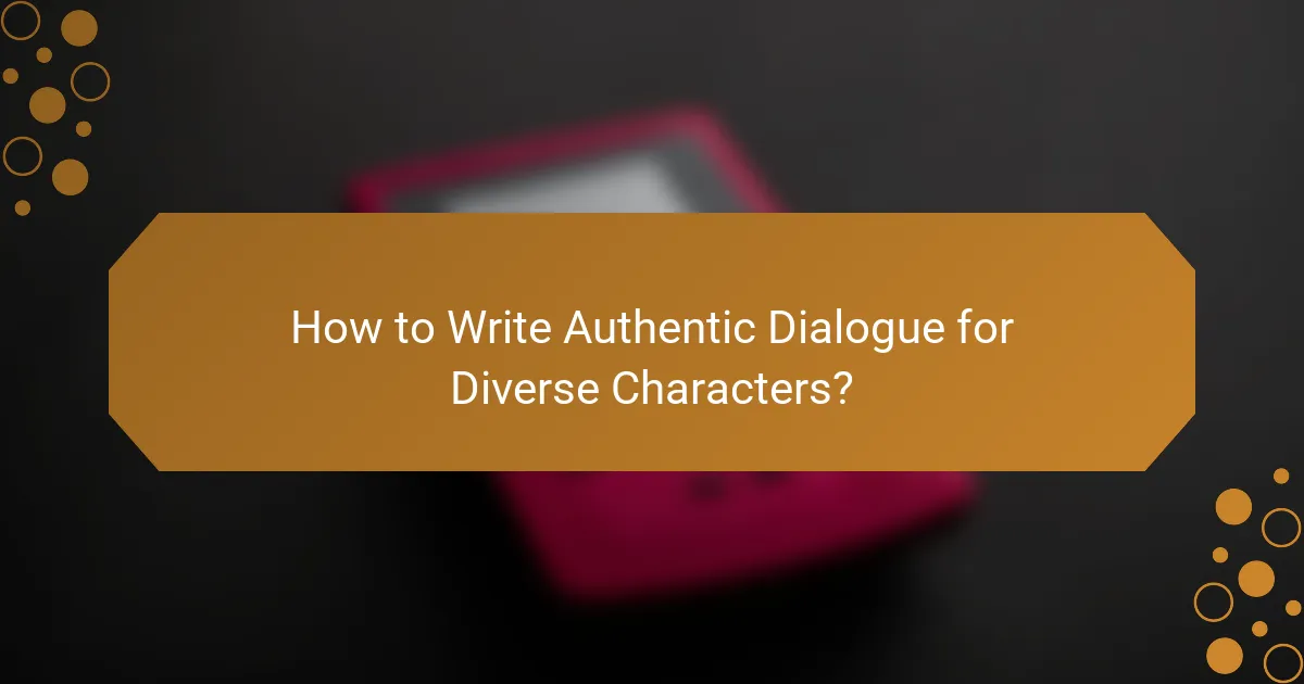 How to Write Authentic Dialogue for Diverse Characters?